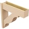 Ekena Millwork 8-in W x 28-in D x 28-in H Funston Block Rough Cedar Woodgrain TimberThane Outlooker, Primed Tan OUTUR080X28X28FST44RCPR - alternate 4